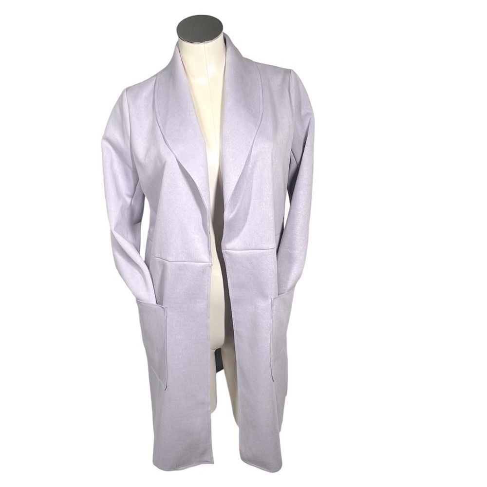 NWT STORY ON Amelia Open Front Long Blazer Lavend… - image 5